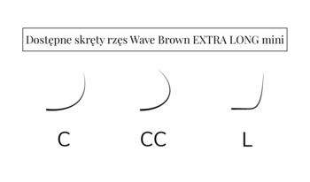 Вії Wave Brown EXTRA LONG mini - LIGHT BROWN