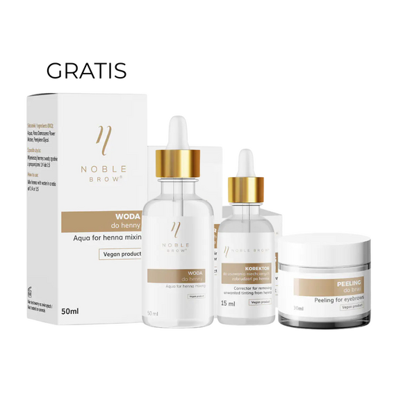 Noble Brow Набір для пудрової хни – Пілінг, Коректор + Вода для хни БЕЗКОШТОВНО