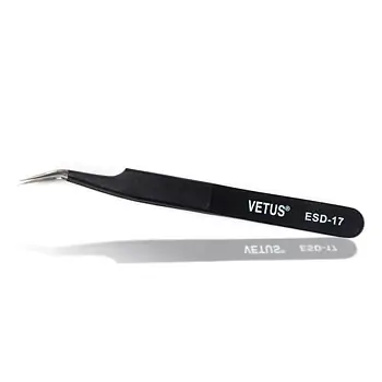 Пінцет чорний VETUS ESD 17