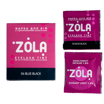 ZOLA Фарба для вій у саше 06 BLUE BLACK